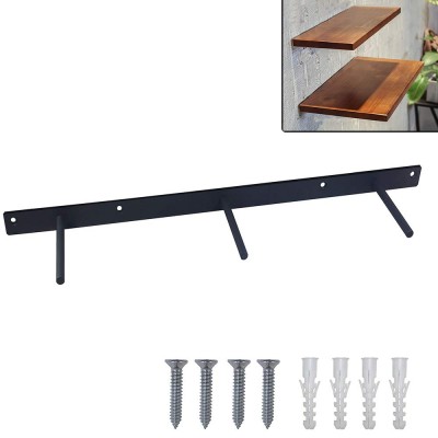 Heavy Duty 24/32/44 inches Wall Floating Shelf Bracket Steel Invisible Hidden Wooden Shelf Supports Hardware Decorative Brackets